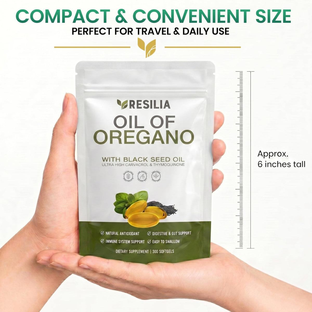 Resilia Softgels with Black Seed Oil – Premium Grade Oregano Oil Capsules for Immune & Digestive Support – Non-GMO, Gluten-Free Softgels – Natural Herbal Wellness Supplement (60 Count) - PrimeBioHealth - canada supplements