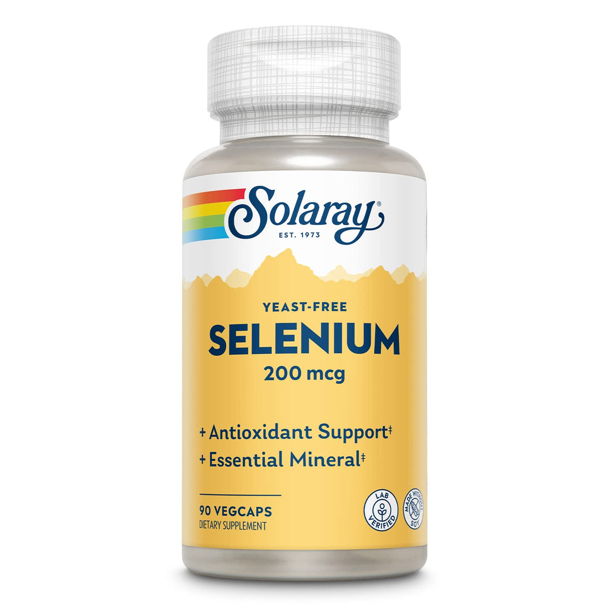 Solaray Yeast Free Selenium 200mcg, Selenium Capsules for Healthy Thyroid Function & Immune Support, High Absorption Supplement, Vegan, 90 Servings, 90 VegCaps - PrimeBioHealth - canada supplements