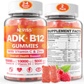 Sugar-Free ADK+Vitamin B12 Gummies - Vitamin D3 K2 10,000IU/ 5000IU, B12 5000mcg 2500mcg, K2 (MK-7) 240mcg, Multivitamin Adults-Vitamin A,Vegan Vitamin D,Methyl B12,C,Zinc-Eye,Bone,Energy,Nerve,Immune - PrimeBioHealth - canada supplements