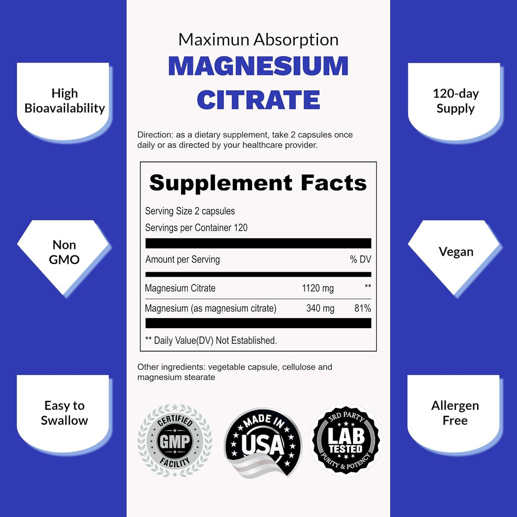 UpNourish Magnesium Citrate 1120mg and Liposomal Vitamin D3 5000IU K2 100mcg Bundle - PrimeBioHealth - canada supplements