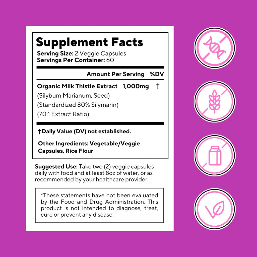 Vitapia Organic Artichoke Extract Supplement - Liver Cleanse Detox & Repair, Liver Health, Digestion, Antioxidant Support - 120 Vegan Capsules, Non GMO, Gluten Free - PrimeBioHealth - canada supplements