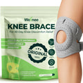 Wellnee Knee Brace with Silicone Padding - Wellknee Compression Sleeve for Men & Women - Joint Support that Massages & Boosts Circulation During Walking, Running & Exercise - PrimeBioHealth - canada supplements